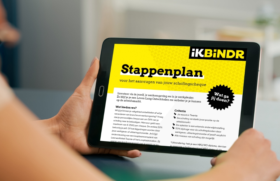 Stappenplan voor aanmelden op een tablet